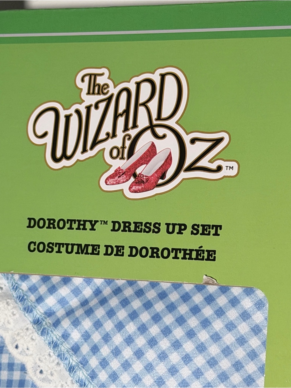 Jakks The Wizard of Oz Dorothy Blue Gingham Kids Costume Dress 3+ NWT - Picture 10 of 11